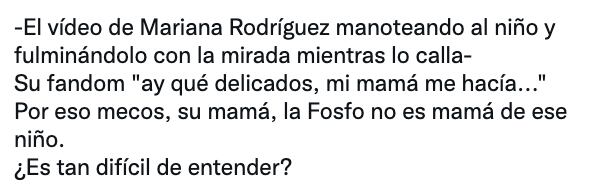 Tuit sobre Mariana Rodríguez