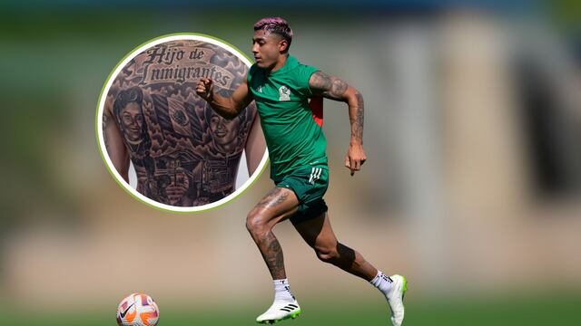 Hijo de inmigrantes: El brutal mensaje en el tatuaje del Julián Araujo que le cubre toda la espalda