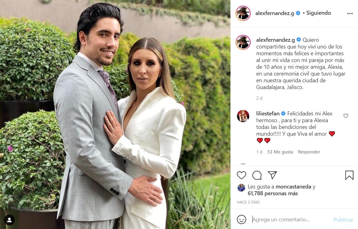 Alex Fernández y su esposa Alexia Hernández