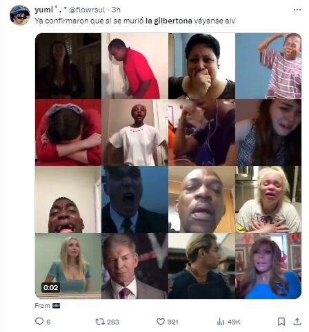 Memes despidiendo a La Gilbertona recordando su peculiar sentido del humor