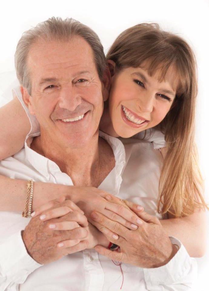 Karla Berman con su papá, Jorge.