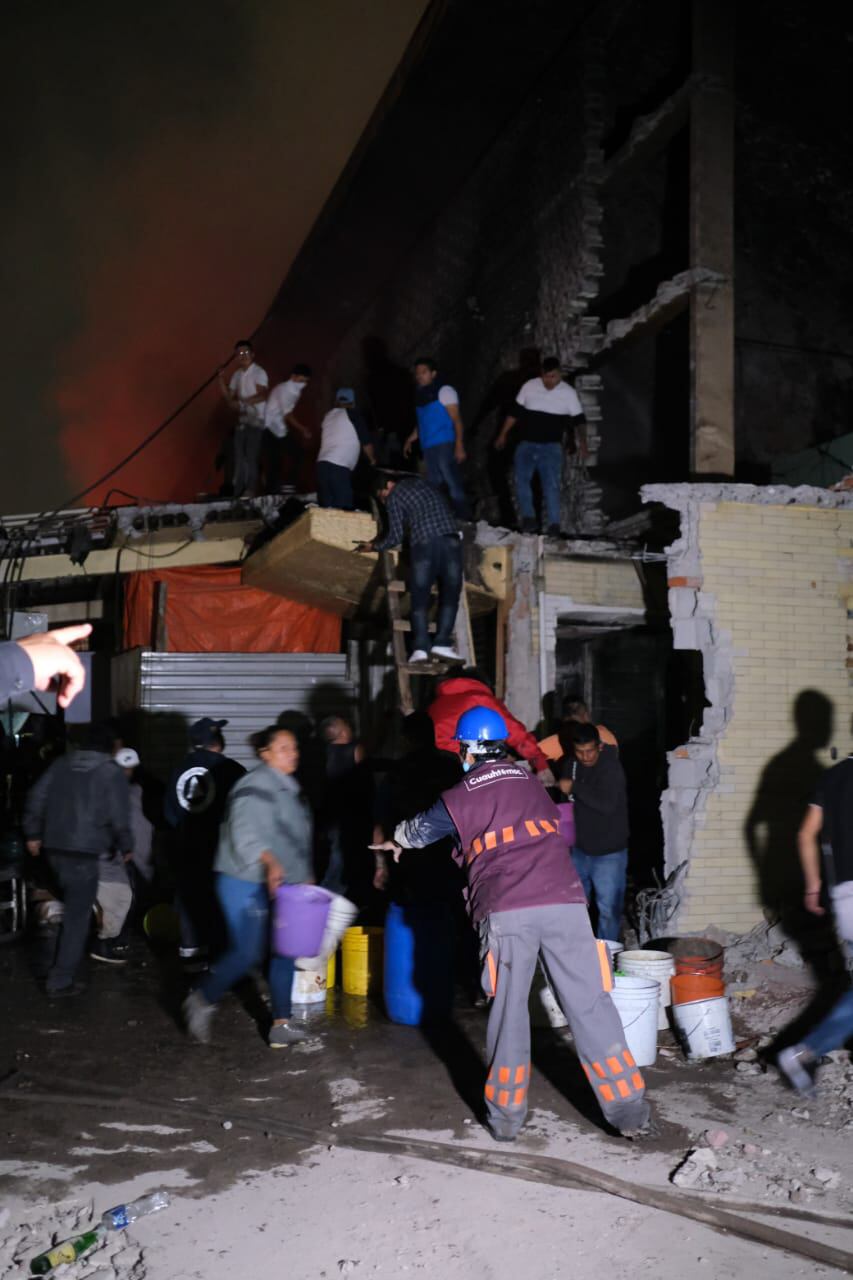 Incendio en mercado La Merced.