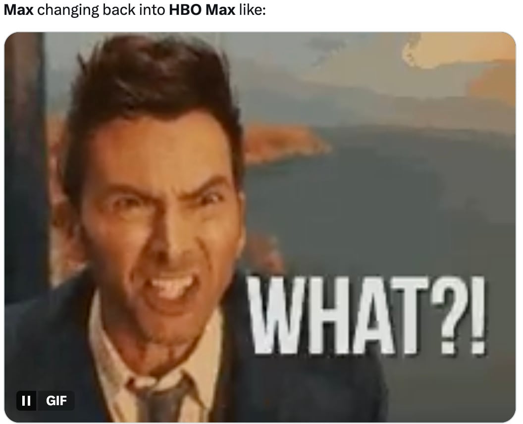 Max vuelve a ser HBO Max y los memes se burlan del cambio de nombre