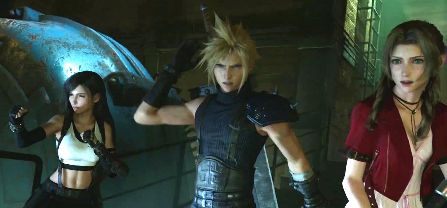 Cloud, Tifa y Aerith en Final Fantasy VII Remake