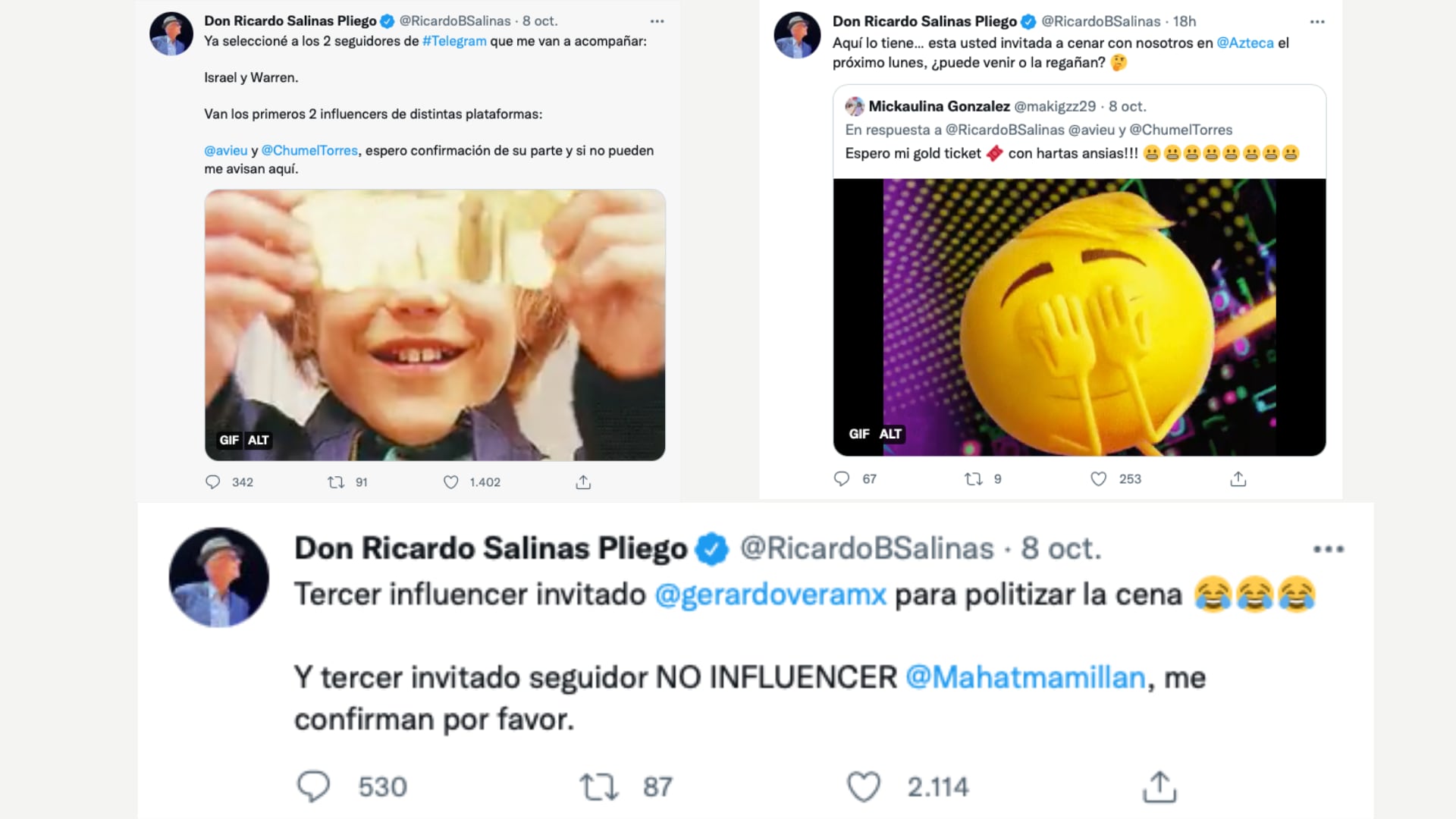 Ricardo Salinas Pliego y sus invitados a su cumpleaños