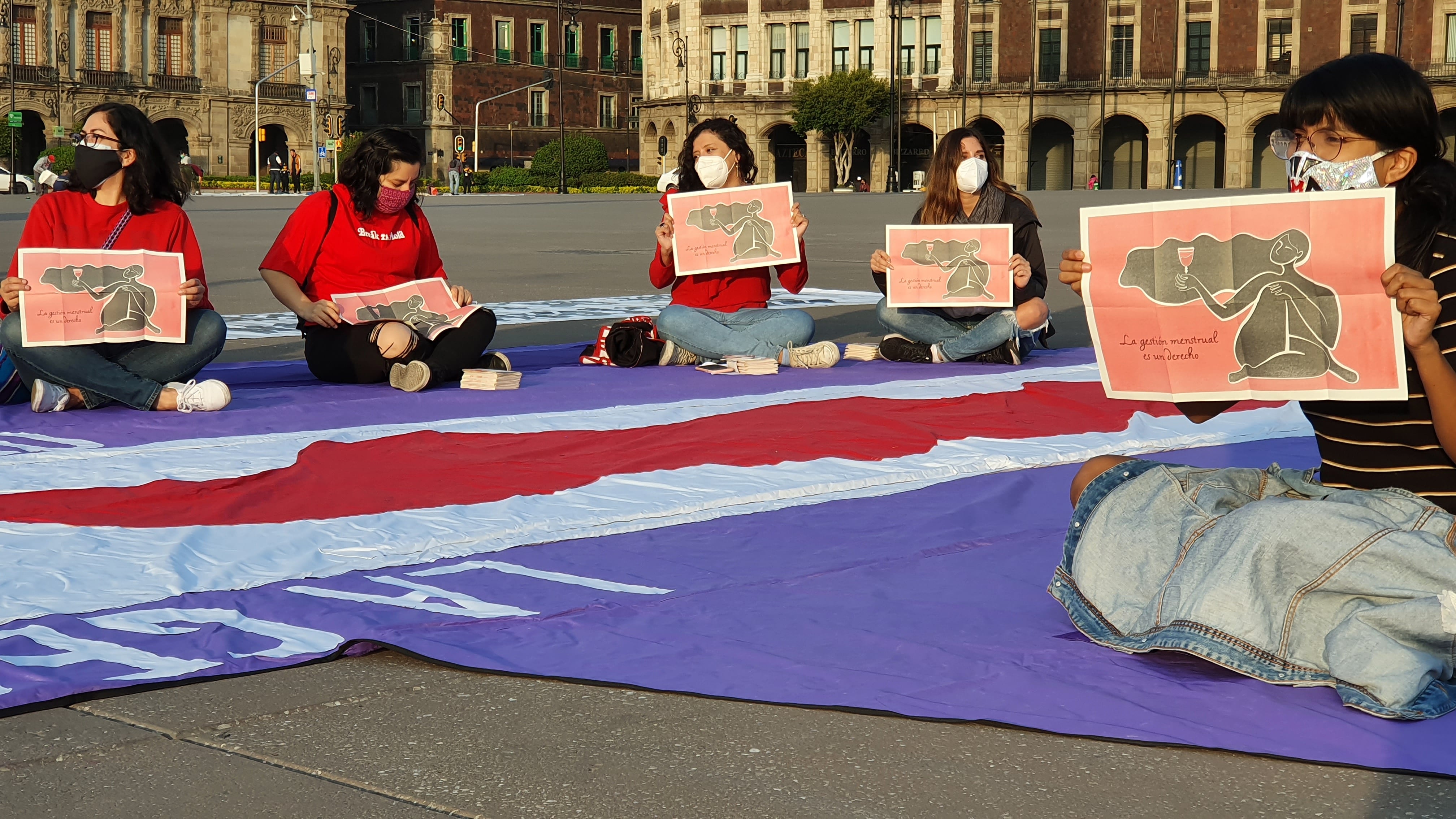 Manifestación del colectivo Menstruación Digna