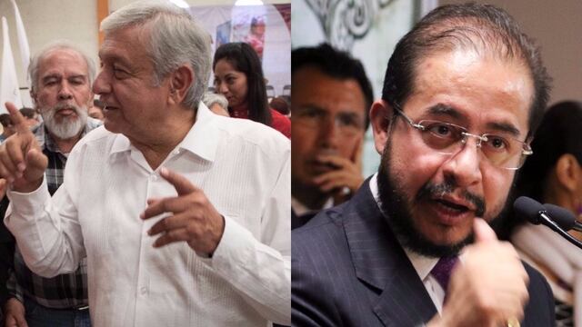 AMLO y Hugo Eric Flores