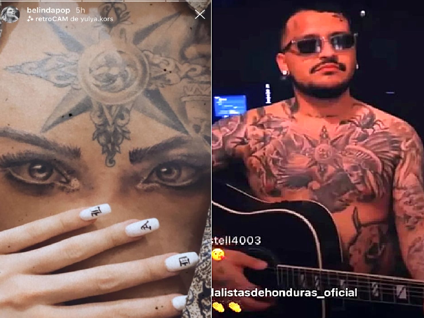 Christian Nodal borra ojos de Belinda de su pecho