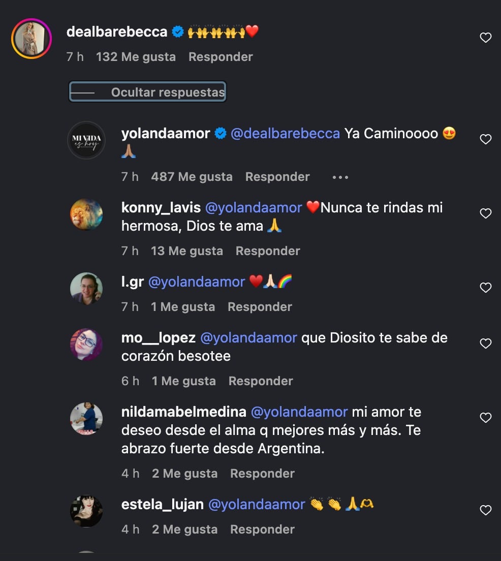 Yolanda Andrade ya camina