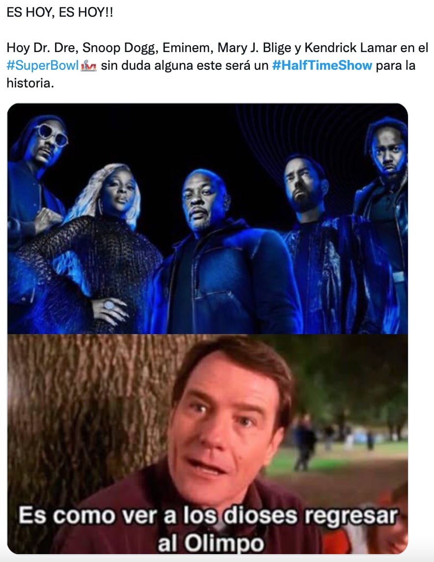 Memes del Super Bowl 2022 sobre el Halftime show