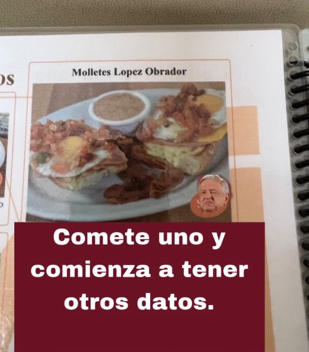 Meme de molletes de López Obrador