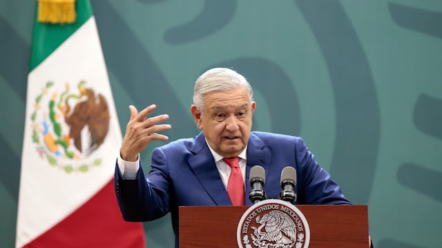 Andrés Manuel López Obrador durante la conferencia matutina desde el estado de Puebla
