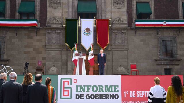 Andrés Manuel López Obrador, presidente de México, rindió su 6° informe de gobierno en el Zócalo