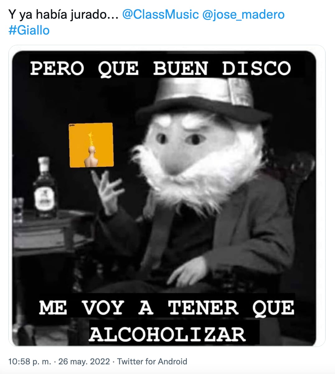Meme por disco de José Madero