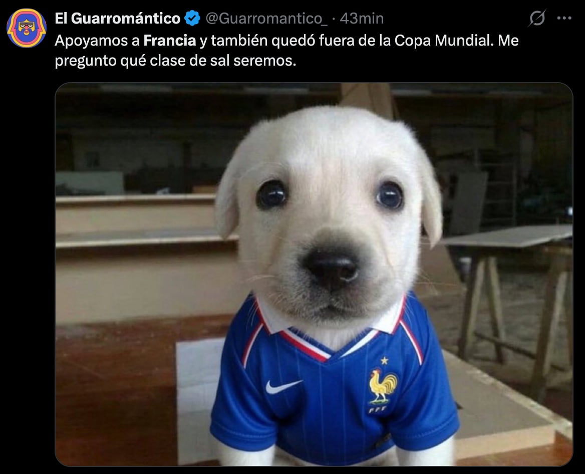 Memes por la eliminación de Francia y Mbappé del Mundial 2026.