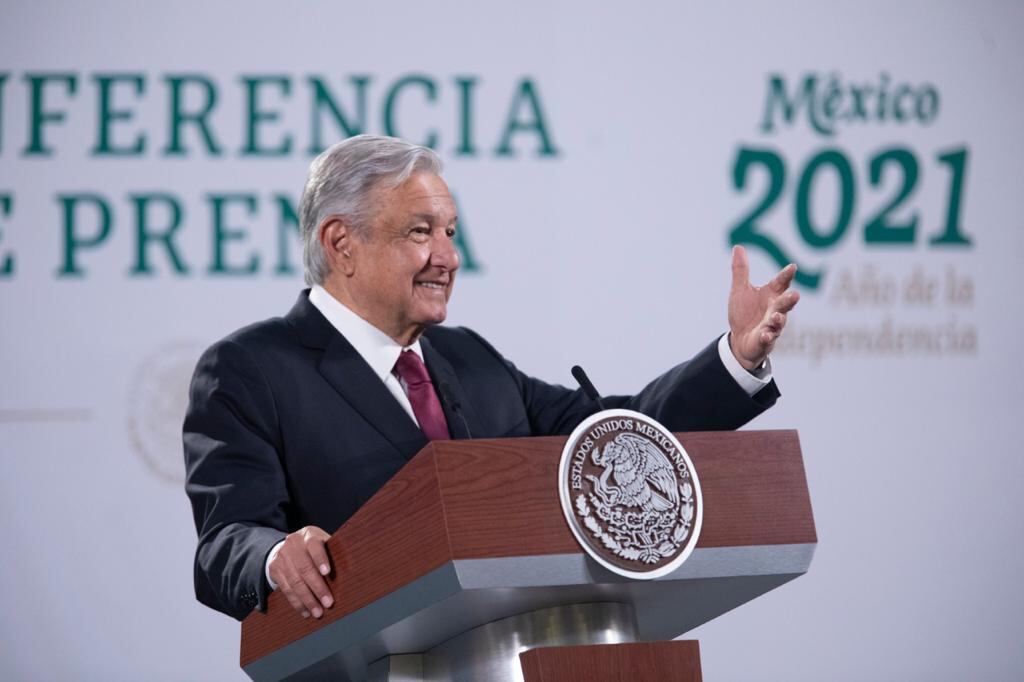 AMLO en su conferencia mañanera