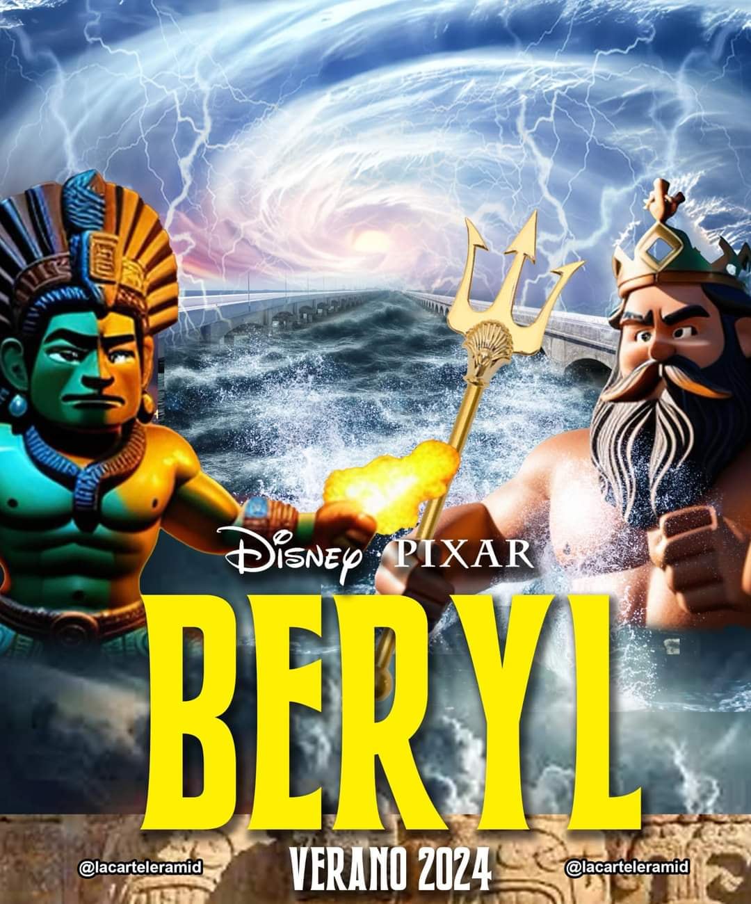 El huracán Beryl desata los memes de Poseidón vs Chaac