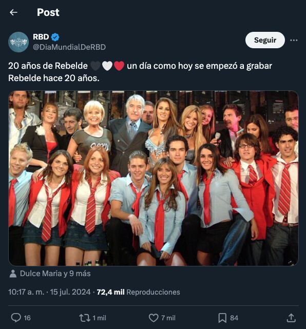 RBD cumple 20 años