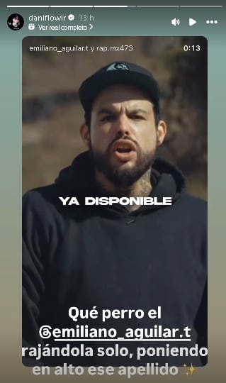 Dani Flow muestra su admiración a Emiliano Aguilar, hermano de Ángela Aguilar.