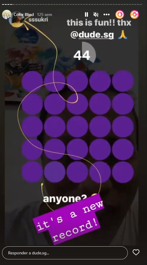 Color Blind test en Instagram