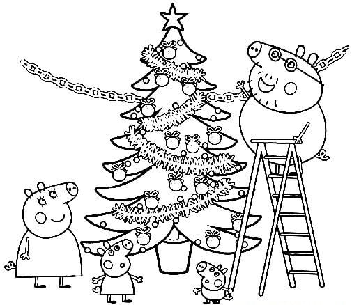 Dibujos de Peppa Pig de Navidad