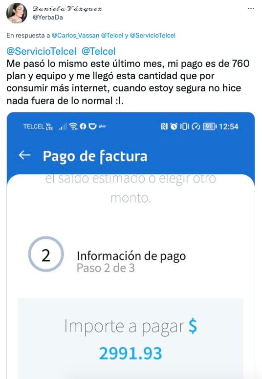 Usuarios de Telcel exhiben cobros exorbitantes por parte de la empresa