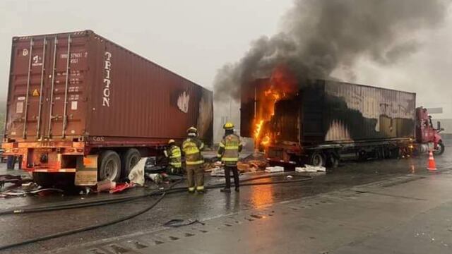 Choque en autopista Saltillo-Monterrey