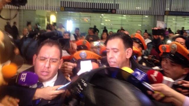 Arribo de Moreira al AICM.