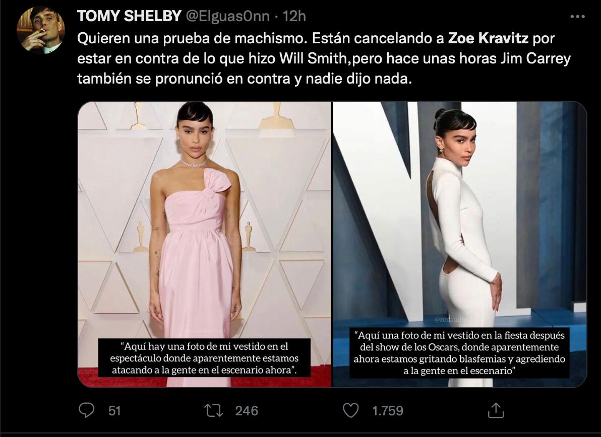 Zoë Kravitz crítica a Will Smith y la quieren cancelar