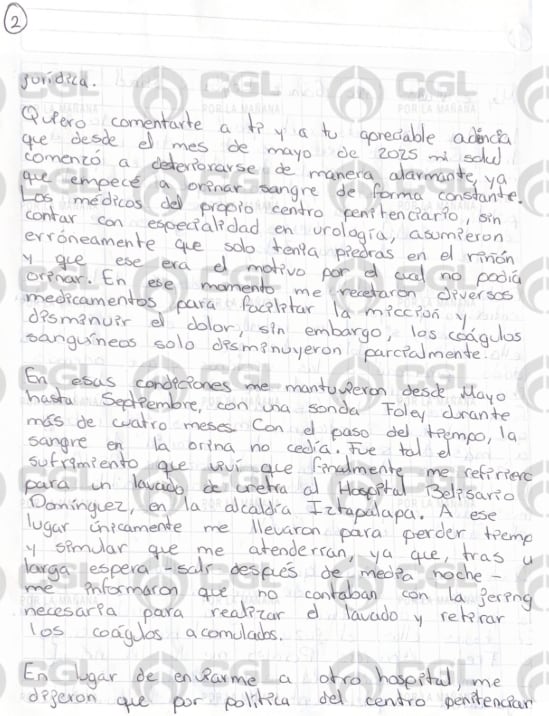 Cuauhtémoc Gutiérrez de la Torre denuncia maltrato en penal