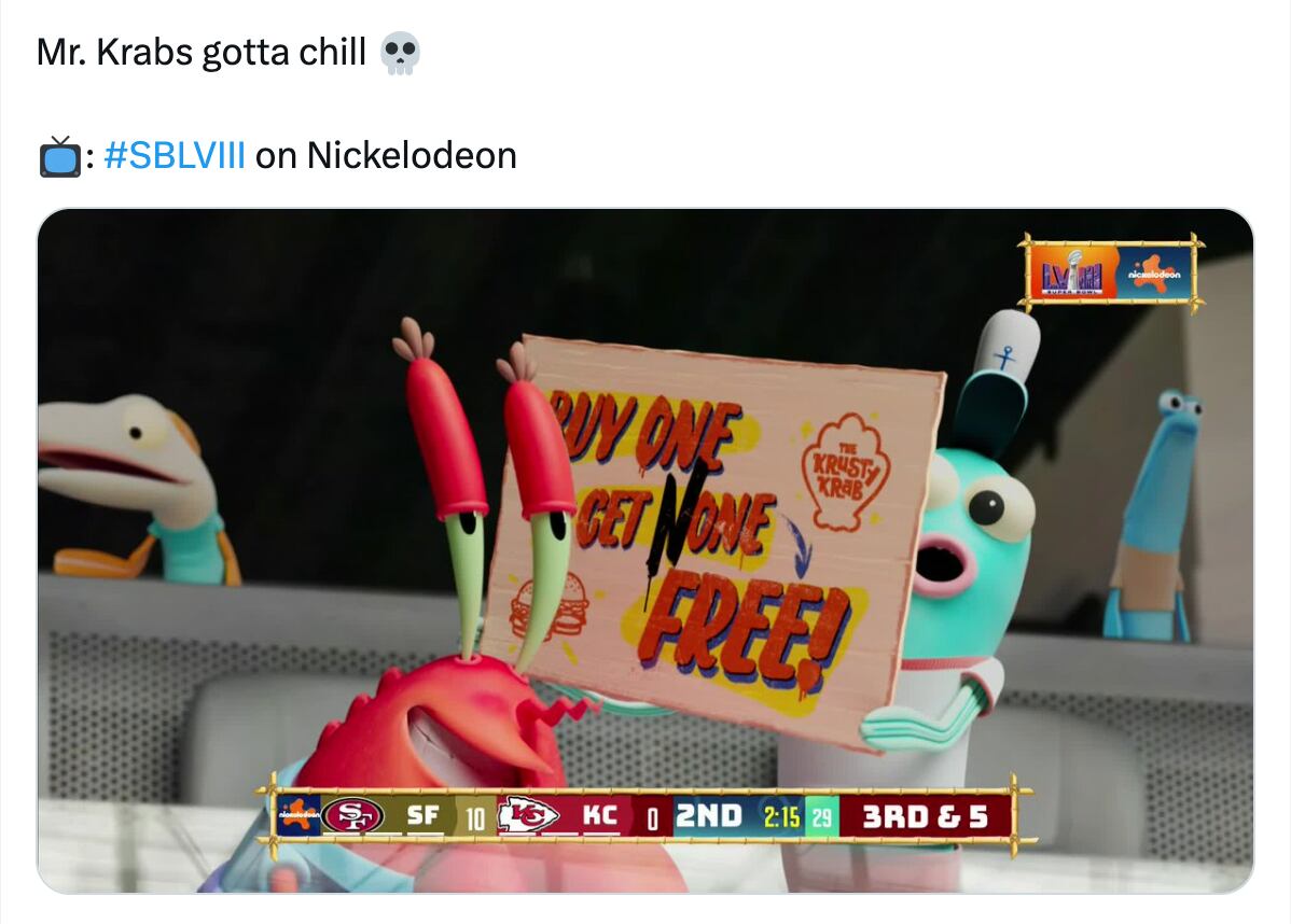 Don Cangrejo en el Super Bowl 2024