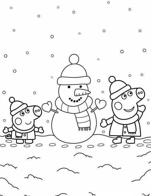Dibujos de Peppa Pig de Navidad