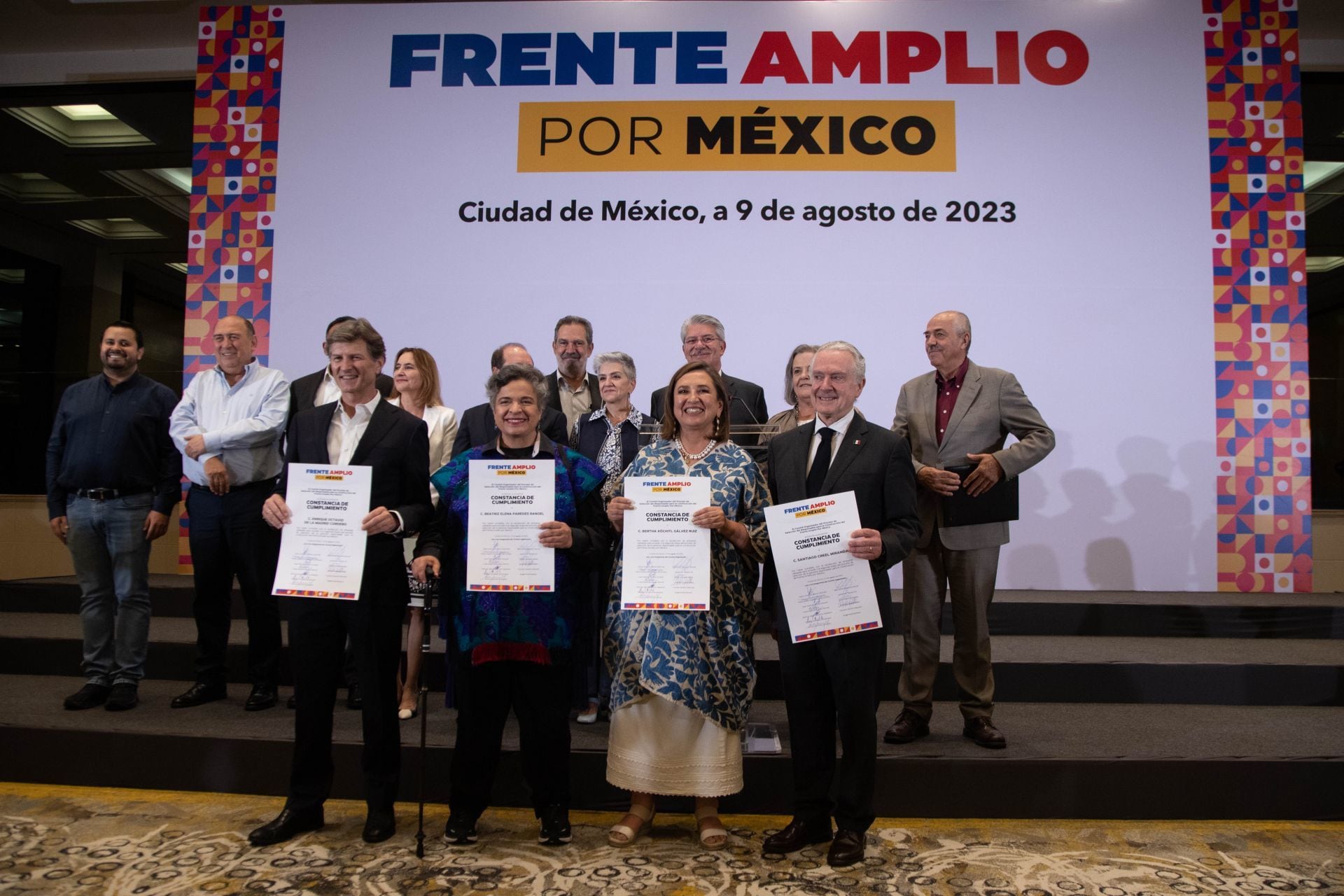 Enrique de la Madrid, Beatriz Paredes, Xóchitl Gálvez y Santiago Creel consiguieron seguir a la siguiente fase de su elección a candidato presidencial del Frente Amplio por México