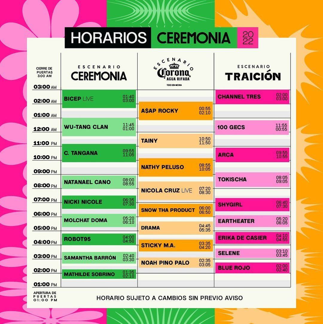 Ceremonia 2022: Estos son sus horarios