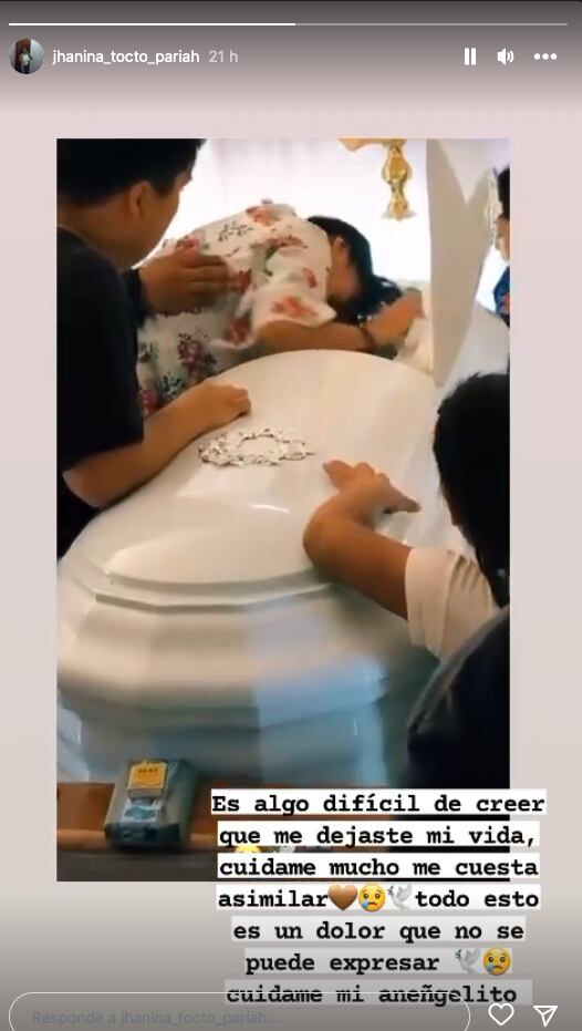 Novia de Kevin Pedraza muestra parte de su funeral.