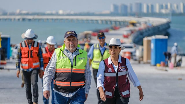 Puente Nichupté queda totalmente unido y registra 94.2% de avance: Mara Lezama