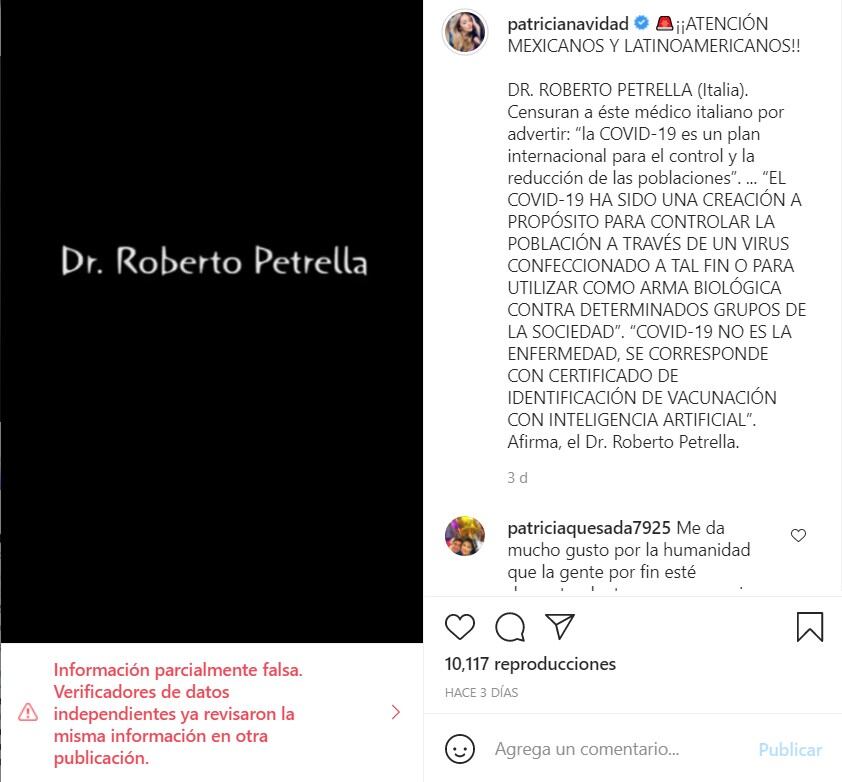Publicación de Paty Navidad