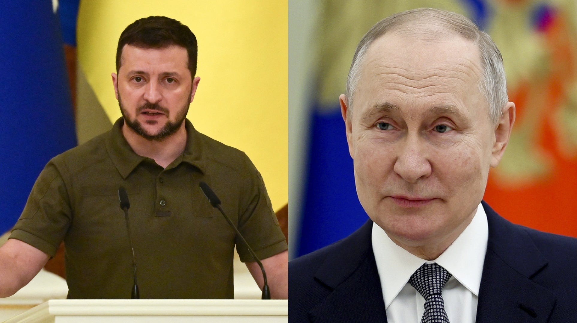 Volodimír Zelenski y Vladimir Putin
