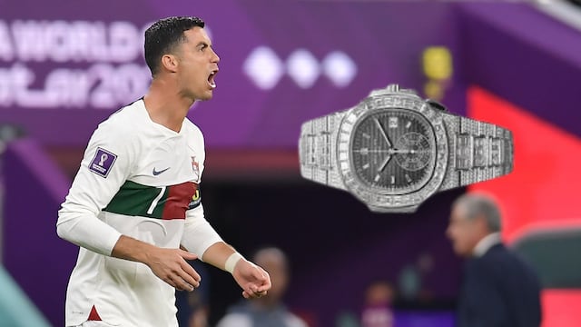 Cristiano Ronaldo dio de que halar con un reloj lujoso que usó en los Globe Soccer Awards