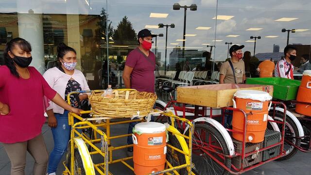 Comercio en triciclos. Ordenado.