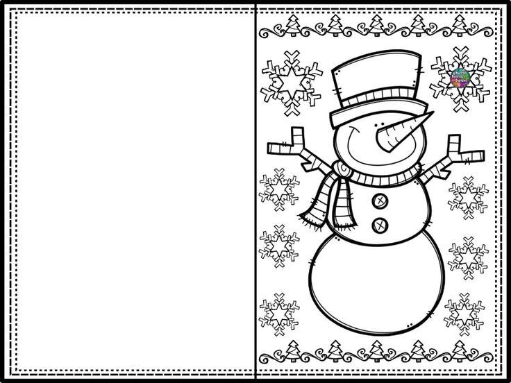 Tarjetas Navideñas para imprimir y colorear