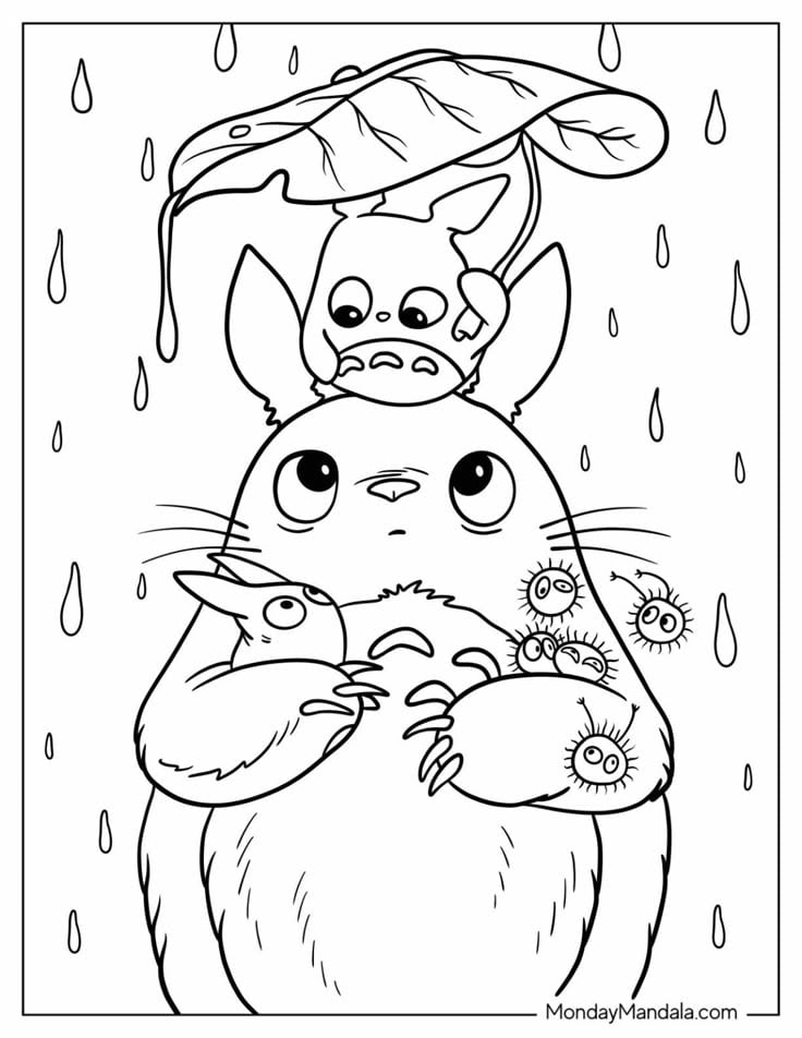 Dibujos de Studio Ghibli para colorear