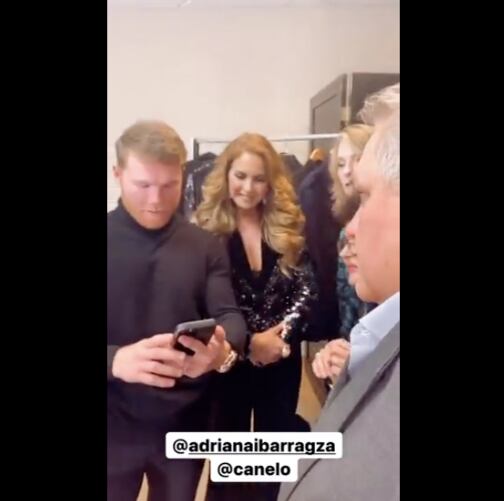 Canelo Álvarez junto a Lucero