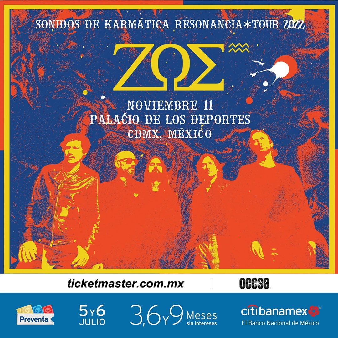 Zoé concierto: ¿Cuándo es su presentación en el Palacio de los Deportes?