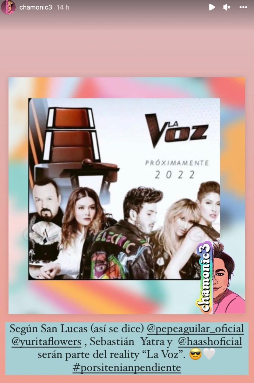 Pati Chapoy filtra coaches de La Voz 2022