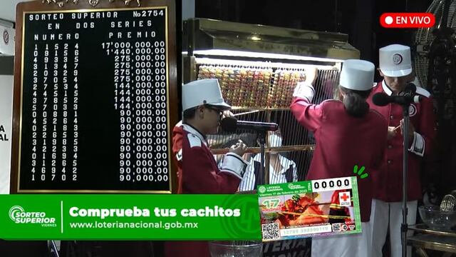 Resultados Sorteo Superior 2754 de Lotería Nacional en vivo: ganadores de hoy, 17 de febrero