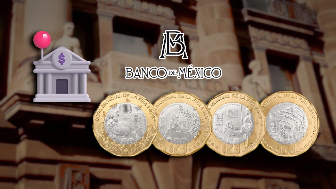 Monedas conmemorativas del Mundial 2026 podrán canjearse en sedes regionales de Banxico