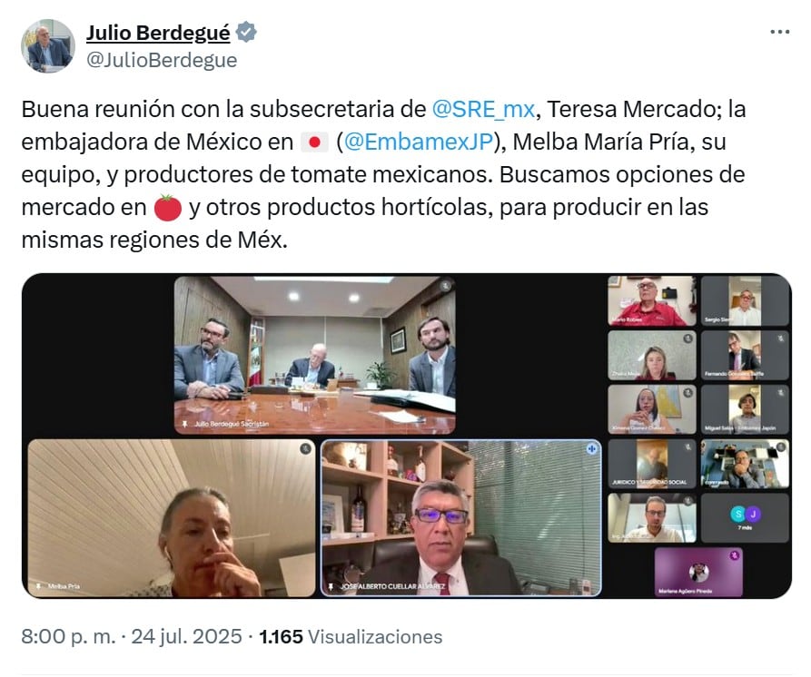 Jitomate mexicano vs aranceles de Estados Unidos