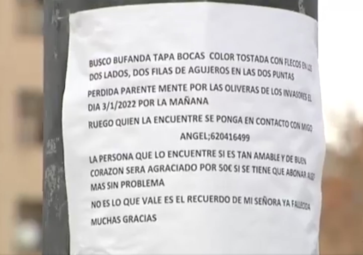 Hombre viudo busca bufanda