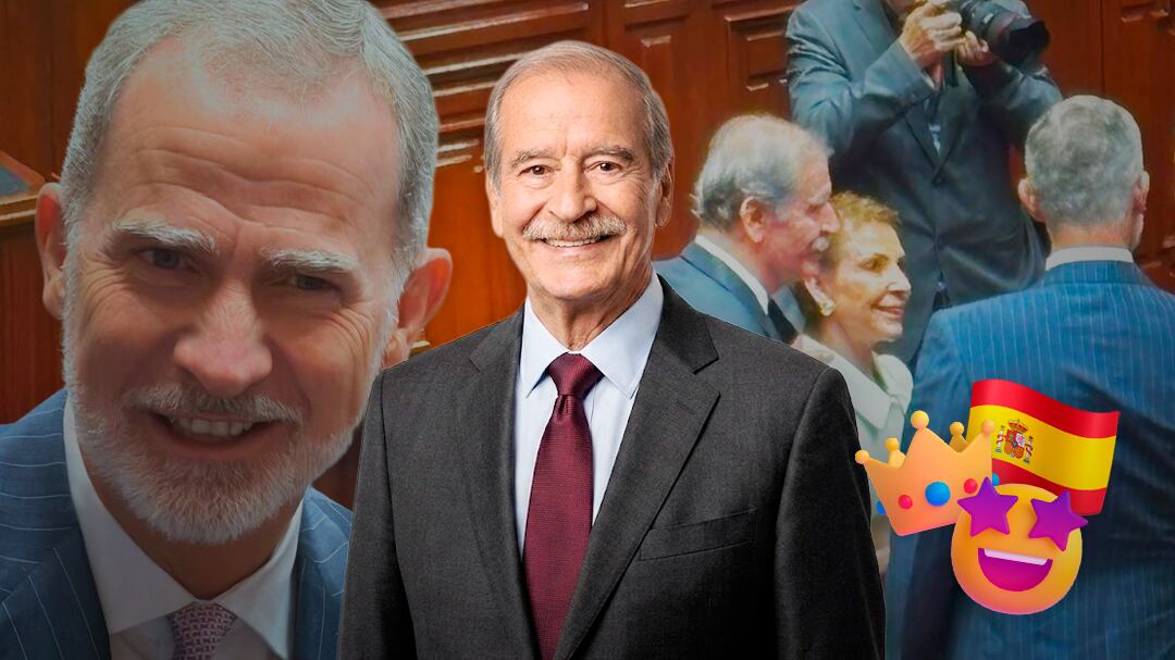 Vicente Fox presume su saludo con Felipe VI en Perú